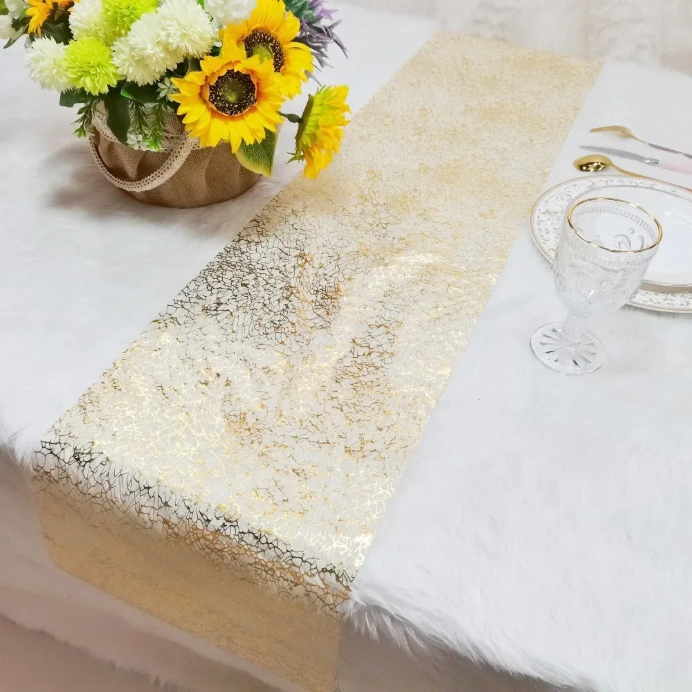 Glitter Metallic Table Runner – Gold & Rose Gold