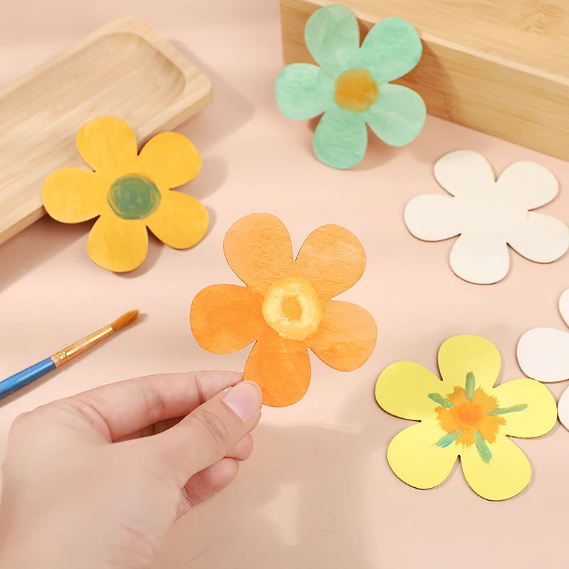 Unfinished Wooden Flower Discs – DIY Craft Blanks