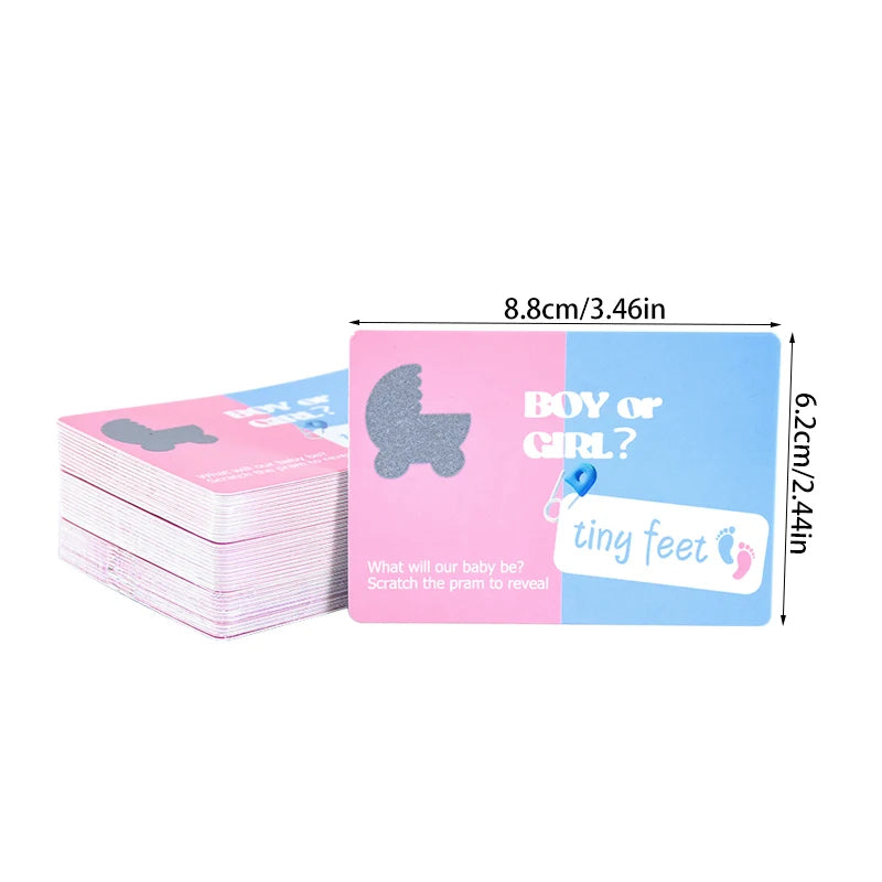 Gender Reveal Scratch Off Cards – Boy or Girl Party Game