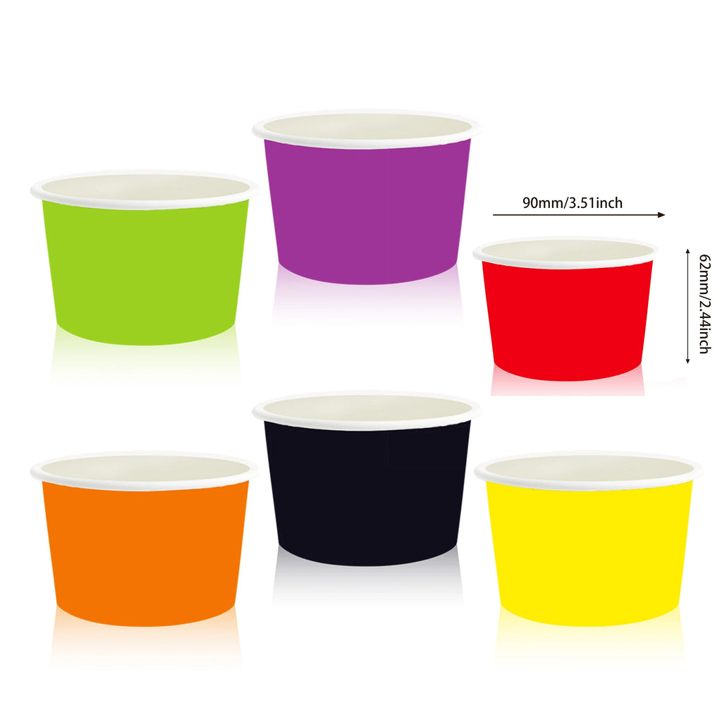 Solid Color Disposable Party Tableware – Paper Bags, Popcorn Boxes, Food Trays, Cups & Plates for Birthdays, Baby Showers & More