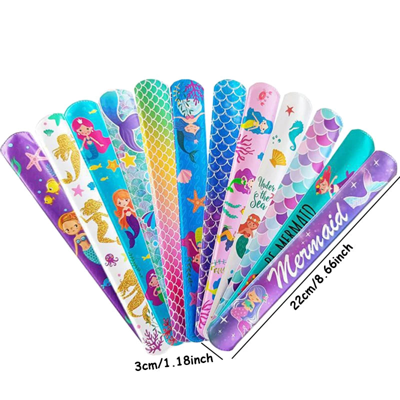 Mermaid Snap Bracelets – 12-Piece Party Favor Set