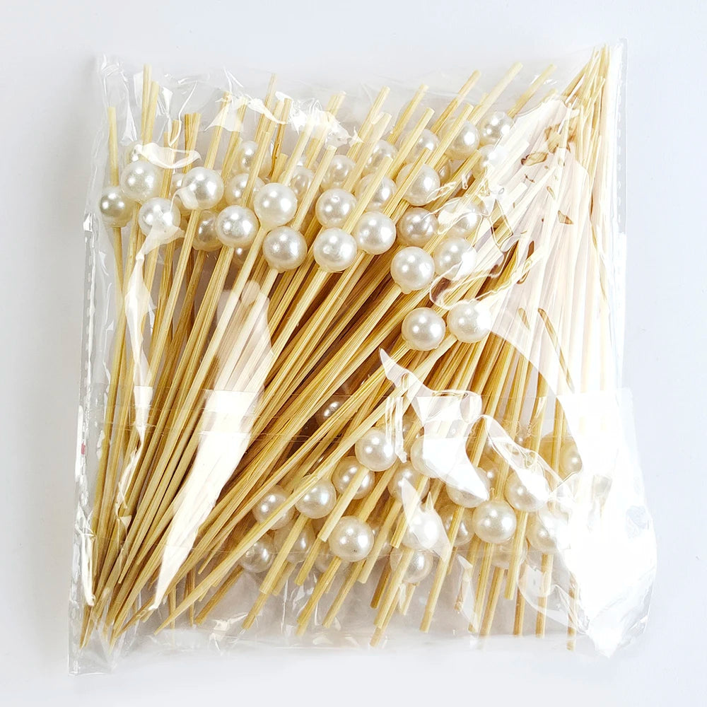 Decorative Bamboo Cocktail Picks – 100pcs