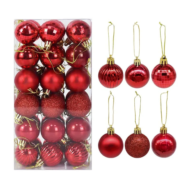 Christmas Ball Ornaments – 6 or 24 or 36 Pcs Shatterproof Hanging Tree Baubles for Xmas & New Year Decor