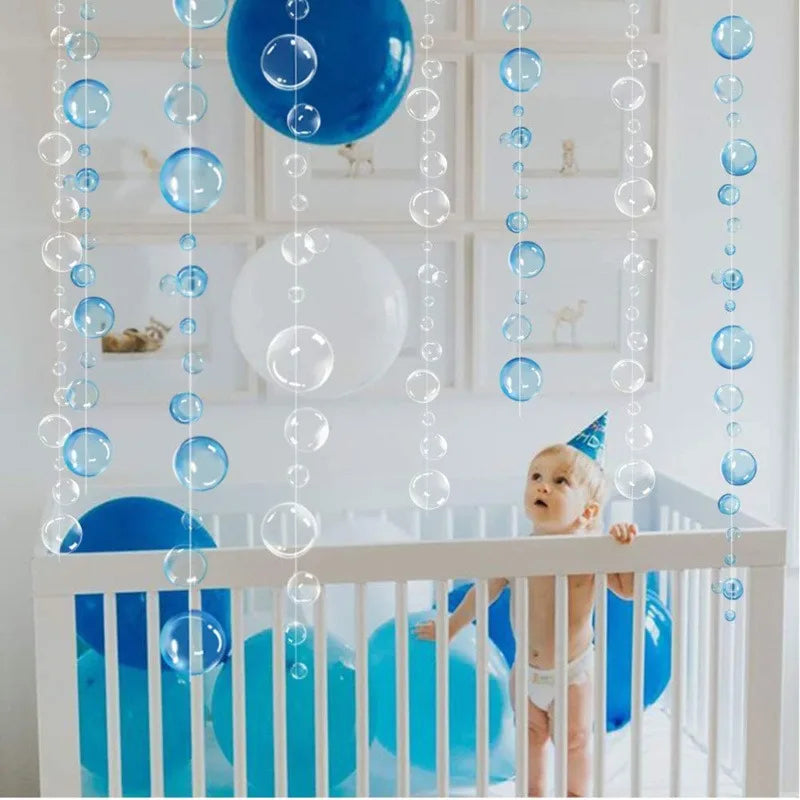 Bubble Circle Garland – Ocean & Mermaid Party Hanging Decoration (1 or 2 Pcs)