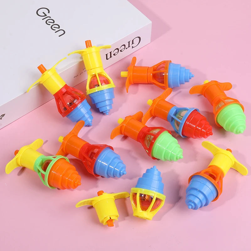LED Light-Up Spinning Tops – 5, 10 or 20 Pcs Glow Gyro Toys for Kids Party Favors & Gifts