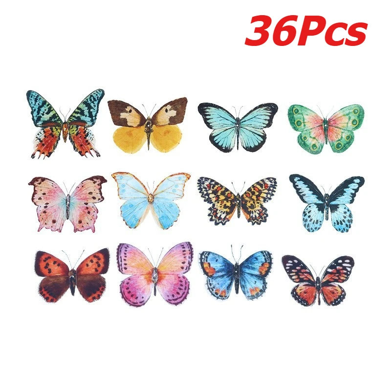 3D Butterfly Decorations – 36 Pcs Watercolor Wall Decor