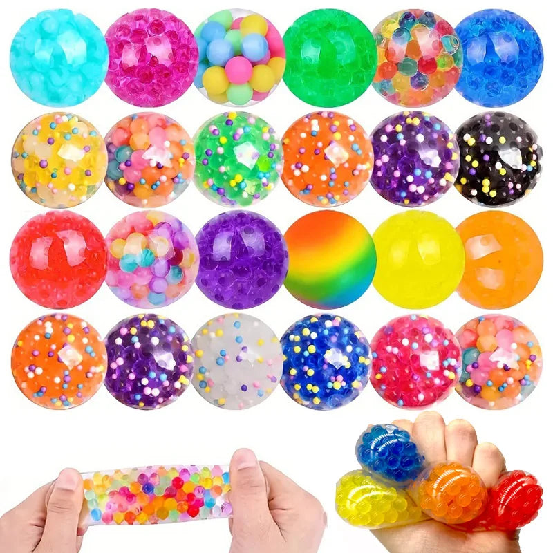 Squeeze Grape Stress Relief Balls – Sensory Toy for Kids, Party Favors & Pinata Fillers (5, 10 & 20 Pack)
