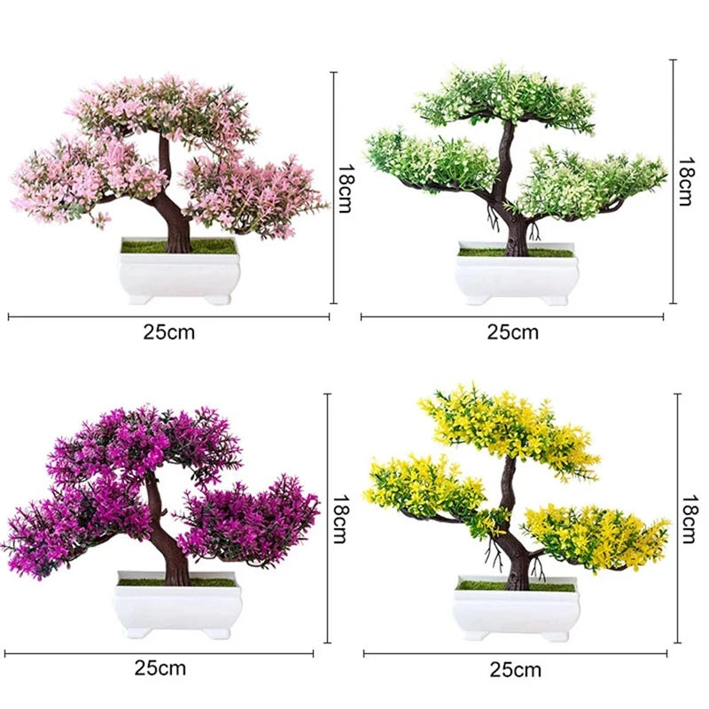Artificial Bonsai Tree – Fake Plant Potted Ornament for Home, Office & Wedding Table Decor