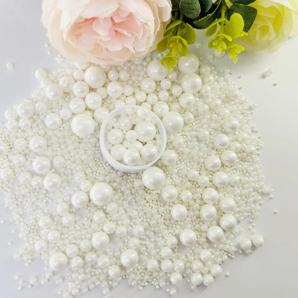 Pearl Sugar Sprinkles – 130g Mixed-Size Cake & Cupcake Decorating Beads
