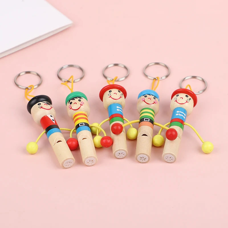 Wooden Pirate Whistle Keychains – Kids Party Favors & Goodie Bag Fillers