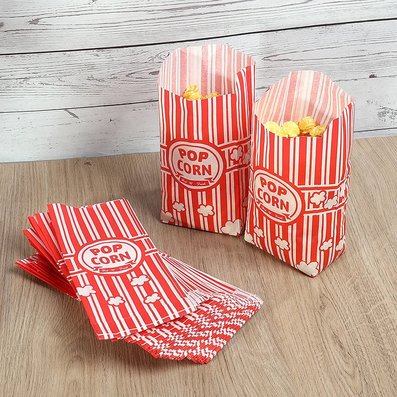 Paper Popcorn Bags – Party & Movie Night Snack Bags