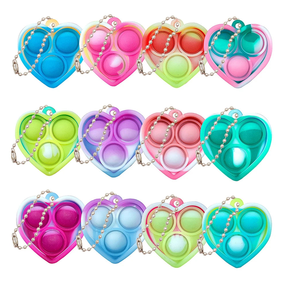 Mini Pop Fidget Keychain – Bulk Party Favors, 10–50 Pack