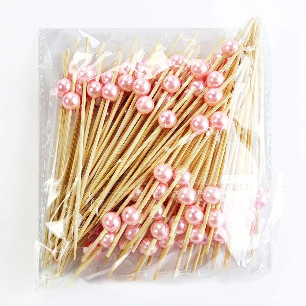 Decorative Bamboo Cocktail Picks – 100pcs