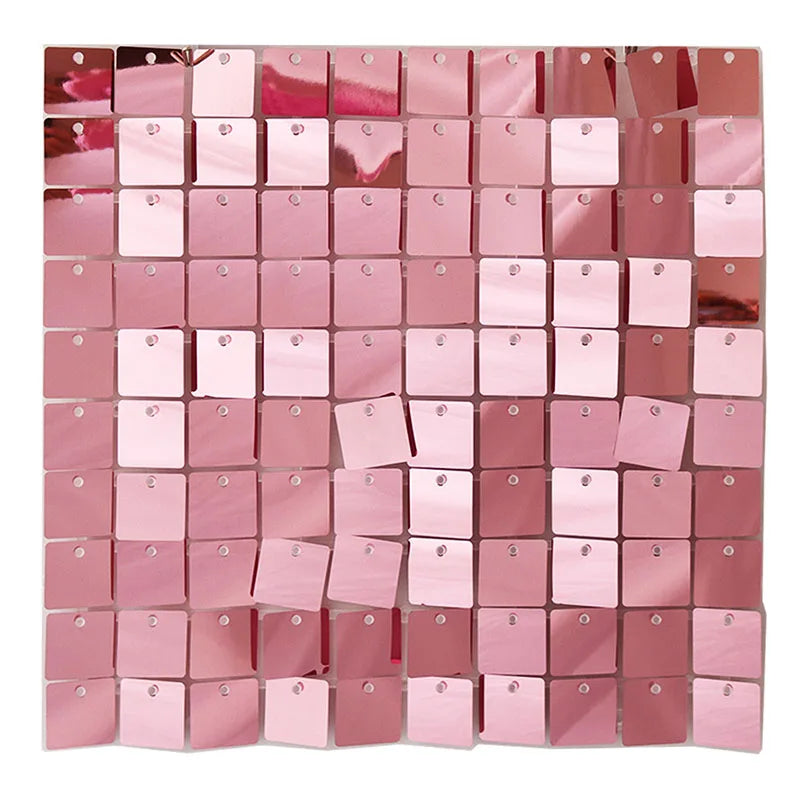 Glitter Sequin Backdrop Wall Panels – 30+ Colors, 6–30 Pcs