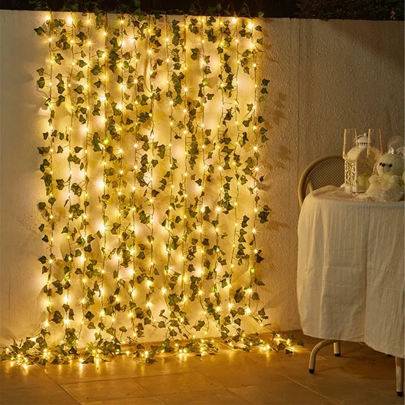 Ivy Vine Fairy String Lights – Wedding & Party Wall Decor