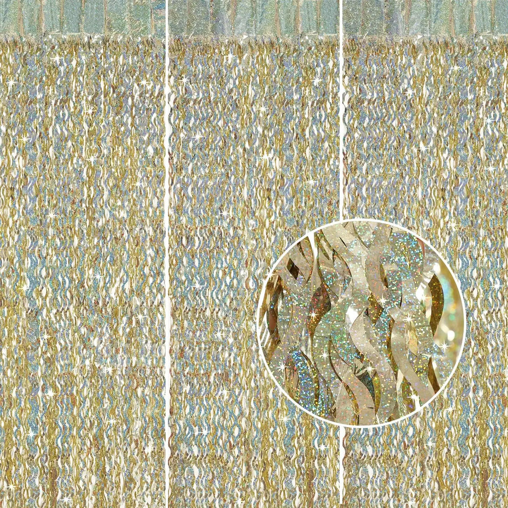 Star Metallic Foil Fringe Curtain – Party Backdrop & Photo Booth (1M or 2M, 23 Colors)