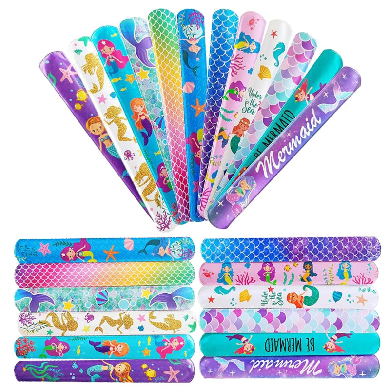 Mermaid Snap Bracelets – 12-Piece Party Favor Set
