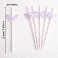 Butterfly Drinking Straws – Pink & Purple Party Straws (6, 12 or 24 Pcs)