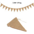 Burlap Bunting Banner – Rustic Jute Garland for Weddings & Parties