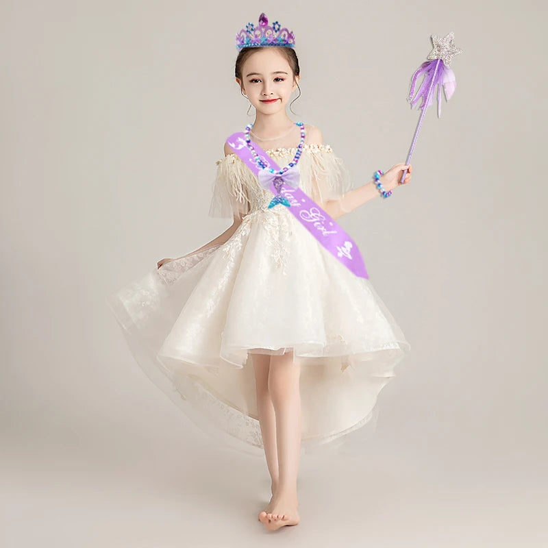 Mermaid Birthday Party Accessories – Crown, Sash, Necklace & Wand