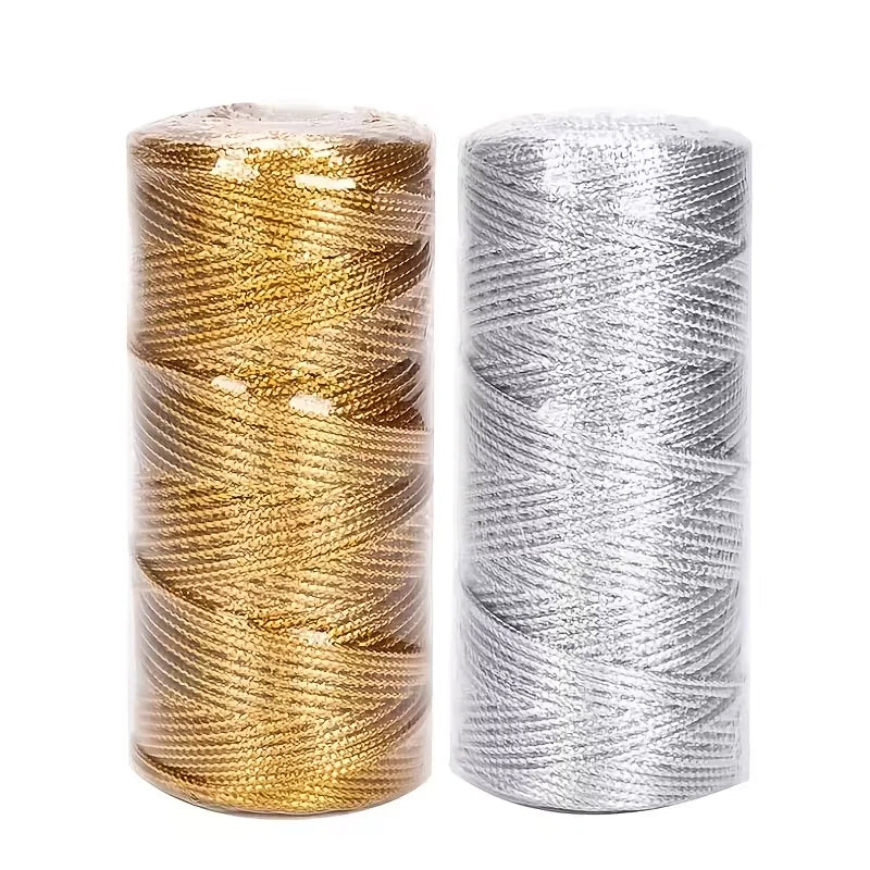 Gold & Silver Metallic Cord – Gift Wrapping & DIY Craft String