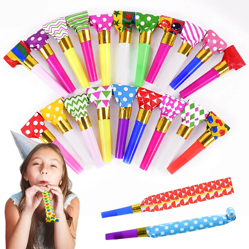 Party Blowout Whistles – 20, 30 or 50 Pcs Colorful Noise Makers for Birthday & Wedding Party Favors