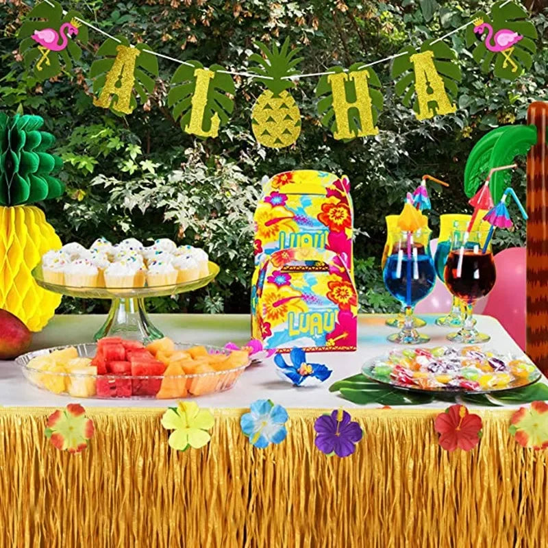 Hawaiian Grass Table Skirt – Luau Party Decoration