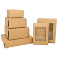 Kraft Paper Gift Boxes with Window – Party & Wedding Favor Packaging