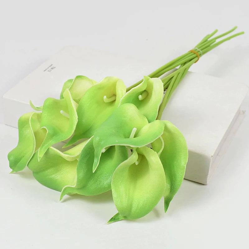 Real Touch Calla Lily Artificial Flowers – Wedding Bouquet & Home Decor (5 & 10 Pack)