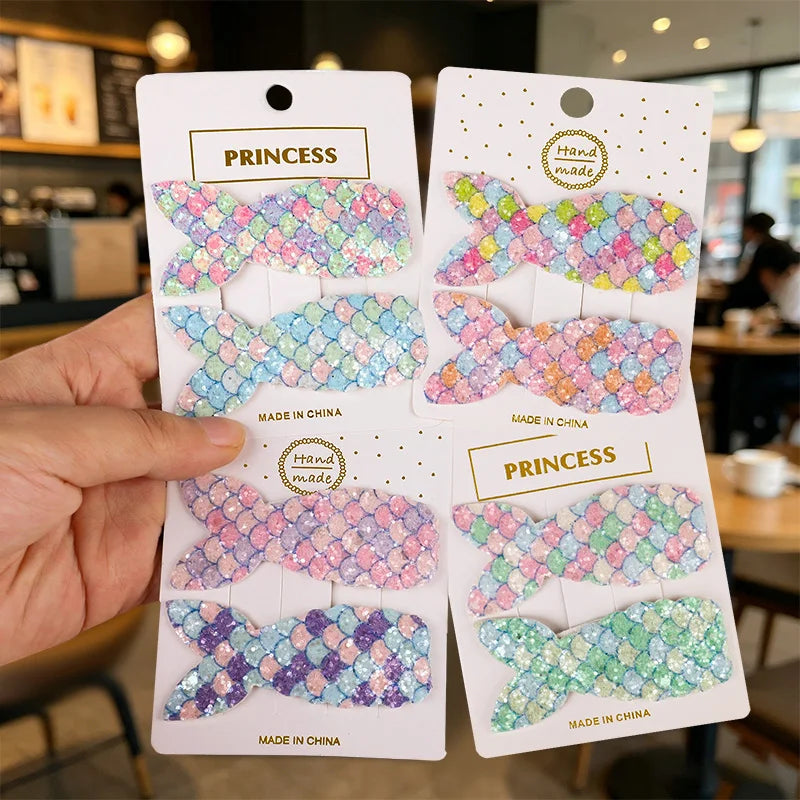 Mermaid Hair Clips for Girls – 8-Piece Set