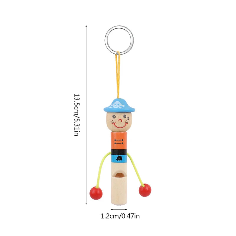 Wooden Pirate Whistle Keychains – Kids Party Favors & Goodie Bag Fillers